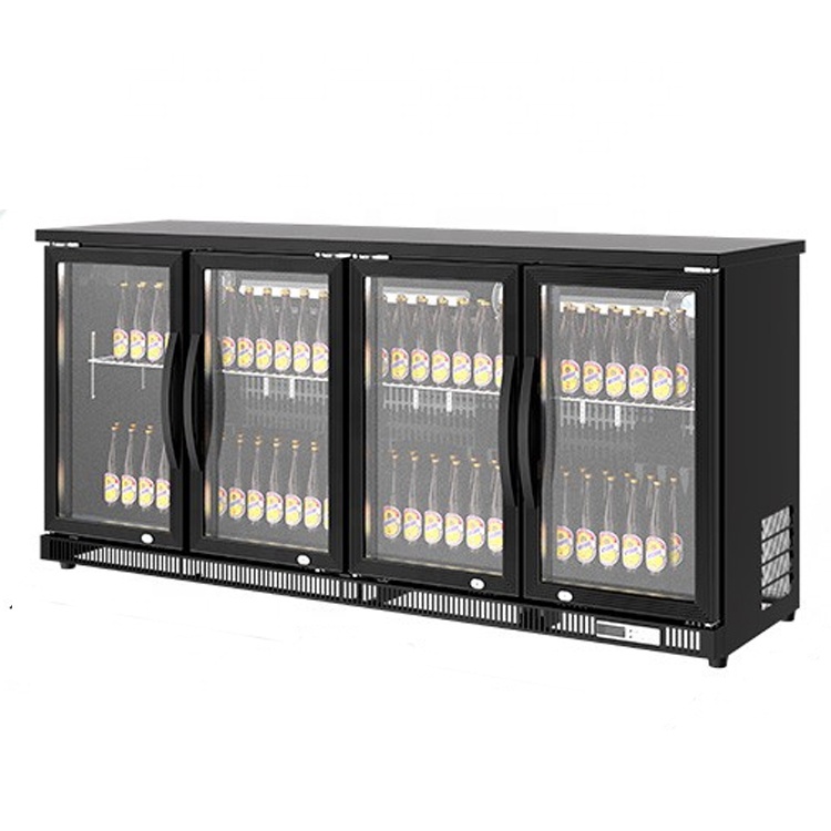 Wine Beer Dual Zone - Commerciële barapparatuur Vier glazen deuren Onderbouw